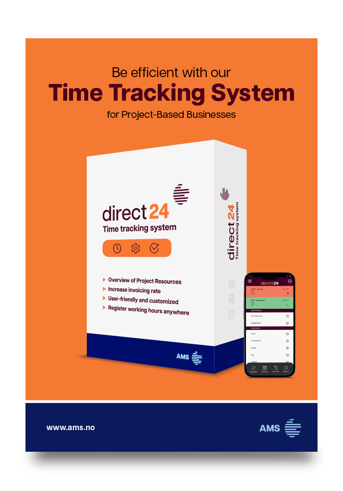 Market-leading time tracking system for project-based businesses. direct 24 is a highly flexible time-tracking system that offers a simple and efficient way to record hours. We have extensive experience in time tracking and have developed time tracking software in collaboration with customers since 1991.